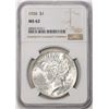 Image 1 : 1926 $1 Peace Silver Dollar Coin NGC MS62