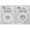 Image 1 : Lot of 2018-Mo Mexico Proof 1/20 and 1/10 oz Silver Libertad Coins PCGS PR69DCAM