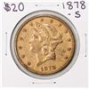 1878-S $20 Liberty Head Double Eagle Gold Coin