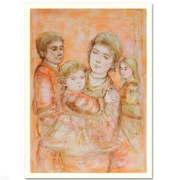 Edna Hibel (1917-2014) "Portrait of a Family" Limited Edition Lithograph on Paper