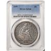 Image 1 : 1849 $1 Seated Liberty Silver Dollar Coin PCGS XF40