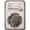 Image 1 : 1888-O $1 Morgan Silver Dollar Coin NGC MS62 Amazing Toning