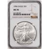 Image 1 : 1996 $1 American Silver Eagle Coin NGC MS70