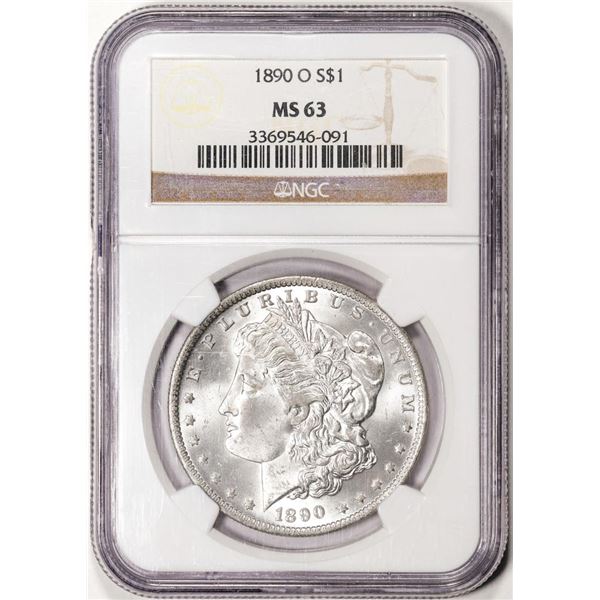 1890-O $1 Morgan Silver Dollar Coin NGC MS63