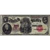 Image 1 : 1907 $5 Woodchopper Legal Tender Note