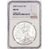 Image 1 : 2007 $1 American Silver Eagle Coin NGC MS70