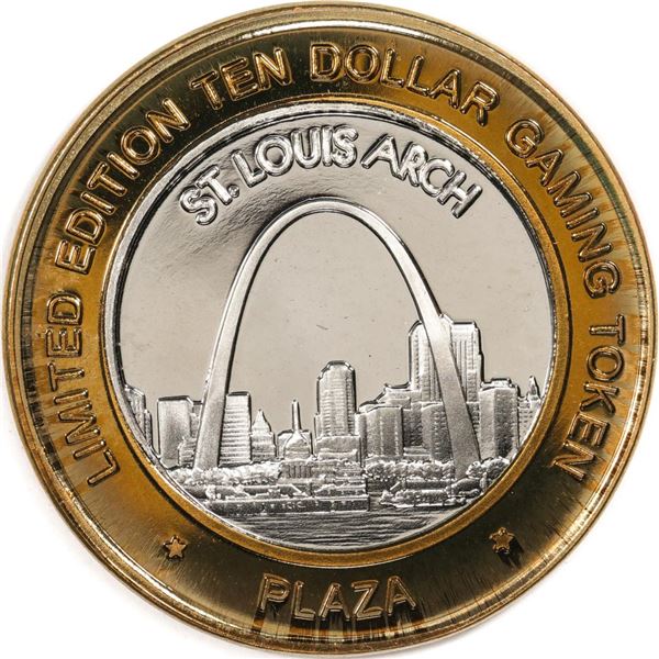 .999 Silver Plaza Hotel & Casino Las Vegas, NV $10 Limited Edition Gaming Token