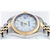 Image 4 : Rolex Ladies Two Tone White Index Datejust Wristwatch