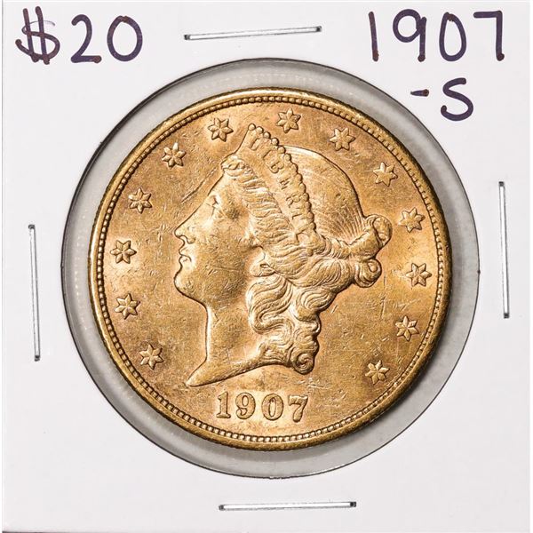 1907-S $20 Liberty Head Double Eagle Gold Coin