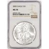 Image 1 : 2002 $1 American Silver Eagle Coin NGC MS70