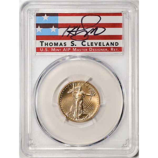 2021 Type 2 $10 American Gold Eagle Coin PCGS MS70 FDOI Cleveland Signature