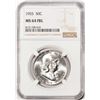 Image 1 : 1955 Franklin Half Dollar Coin NGC MS64FBL