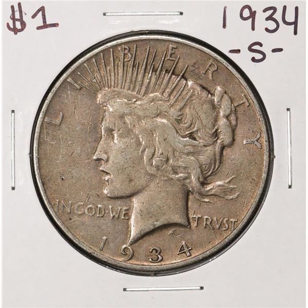1934-S $1 Peace Silver Dollar Coin