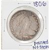 1806 Pointed 6 No Stem Draped Bust Half Dollar Coin