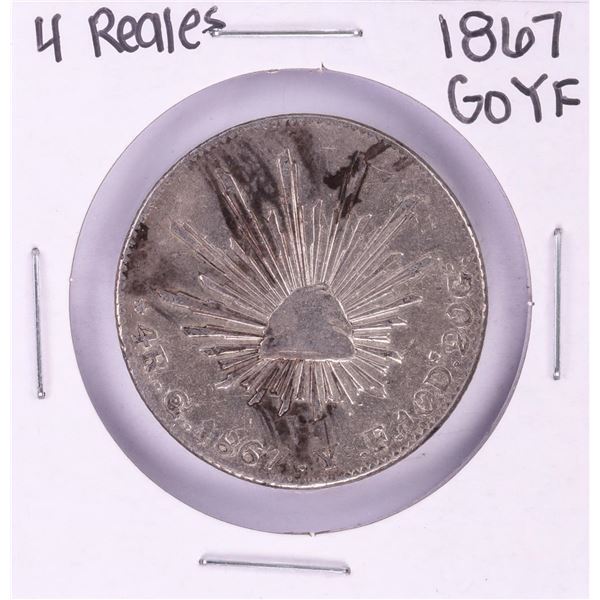 1867 GoYF Mexico 4 Reales Silver Coin