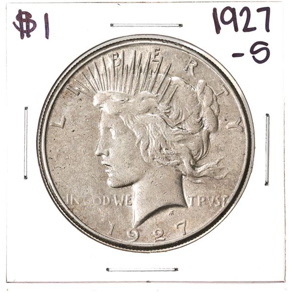 1927-S $1 Peace Silver Dollar Coin