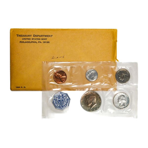 1964 (5) Coin Proof Set in Envelope