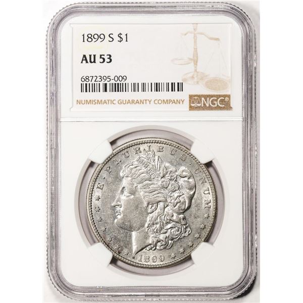 1899-S $1 Morgan Silver Dollar Coin NGC AU53