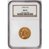 Image 1 : 1909-D $5 Indian Head Half Eagle Gold Coin NGC MS63