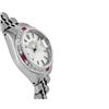 Image 3 : Rolex Ladies Stainless Steel Ruby and Diamond Date Wristwatch With Rolex Box