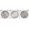 Image 1 : Set of 1927-P/D/S $1 Peace Silver Dollar Coins
