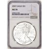 Image 1 : 2007 $1 American Silver Eagle Coin NGC MS70