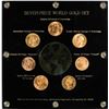Seven Piece World Gold Coin Set in Plastic Holder