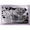 1996 $1 American Silver Eagle Coin & 2oz Silver Bar Set