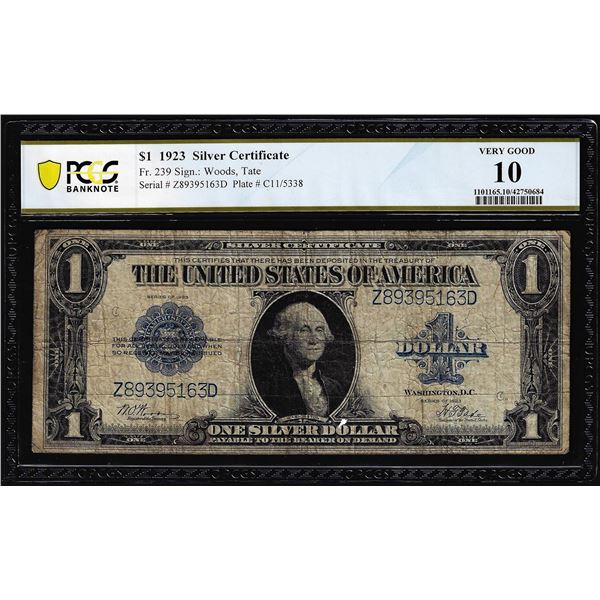 1923 $1 Silver Certificate Note Fr.239 PCGS Very Good 10