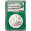 Image 1 : 2005 $1 American Silver Eagle Coin NGC MS70 From US Mint Sealed Box Green Core