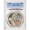 1886 $1 Morgan Silver Dollar Coin PCGS MS64 Amazing Toning