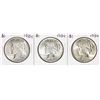 Lot of (3) 1934 $1 Peace Silver Dollar Coins