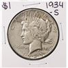 1934-S $1 Peace Silver Dollar Coin