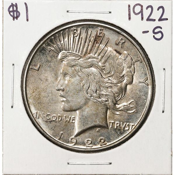 1922-S $1 Peace Silver Dollar Coin