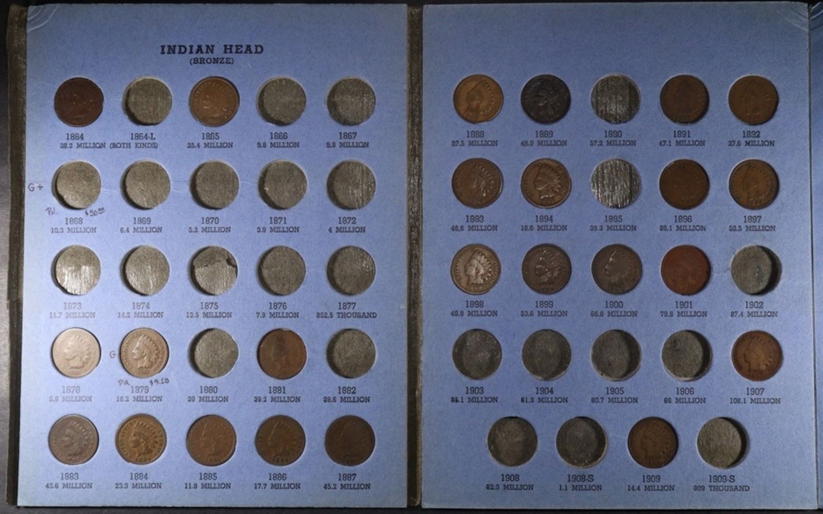 PARTIAL SET OF INDIAN CENTS