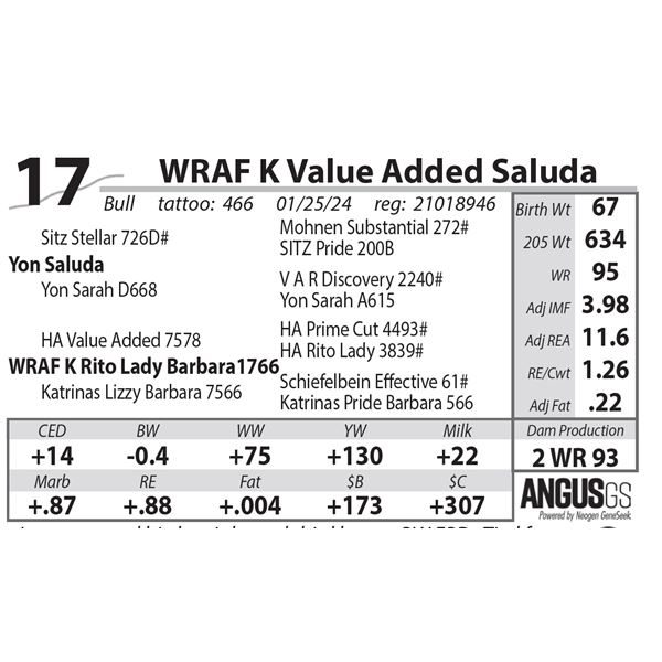 WRAF K Value Added Saluda