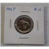 Image 2 : 1867-1967 CANADA CENTENNIAL RABBIT 5 CENTS, BU