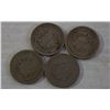 Image 2 : LOT OF 4 VARIOUS OLD USA 5 CENTS COINS