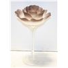 Image 1 : ARTEMIS GLASS FLOWER CANDLE HOLDER 10.5IN.