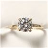 BZ1582-49 10K WHITE MOISSANITE (1CT) RING