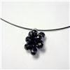 BZ1582-28 14K BLACK SPINEL NECKLACE