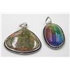 Image 1 : #169-NATURAL RAINBOW SOLAR QZ/UNAKITE PENDANT