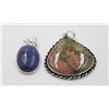Image 1 : #182-NATURAL LAPIZ LAZULI /UNAKITE PENDANT
