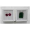 Image 1 : #216-HEATED RUBY 2.00CT & GREEN EMERALD 6.20CT