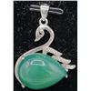 Image 2 : SWAN SHAPED 925 ST JADEITE PENDANT