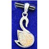 Image 1 : SWAN SHAPED 925 ST ROSEGOLD & SILVER COLOR PENDANT