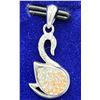 Image 2 : SWAN SHAPED 925 ST ROSEGOLD & SILVER COLOR PENDANT