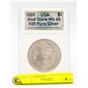 Image 1 : 1889 USA $1 MORGAN DOLLAR MS-65 .900 PURE SILVER