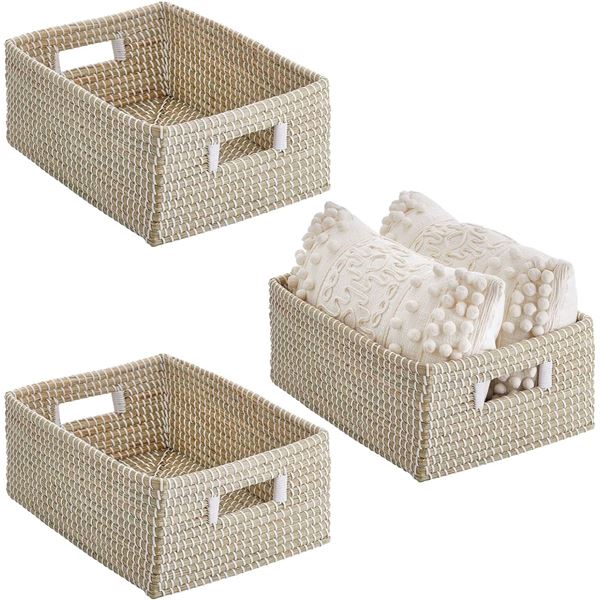 3 NEW MDESIGNS WOVEN BASKETS WITH HANDLES