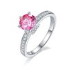 Image 1 : 1CT GRA CERTIFIED PINK MOISSANITE 925 ST. SILVER